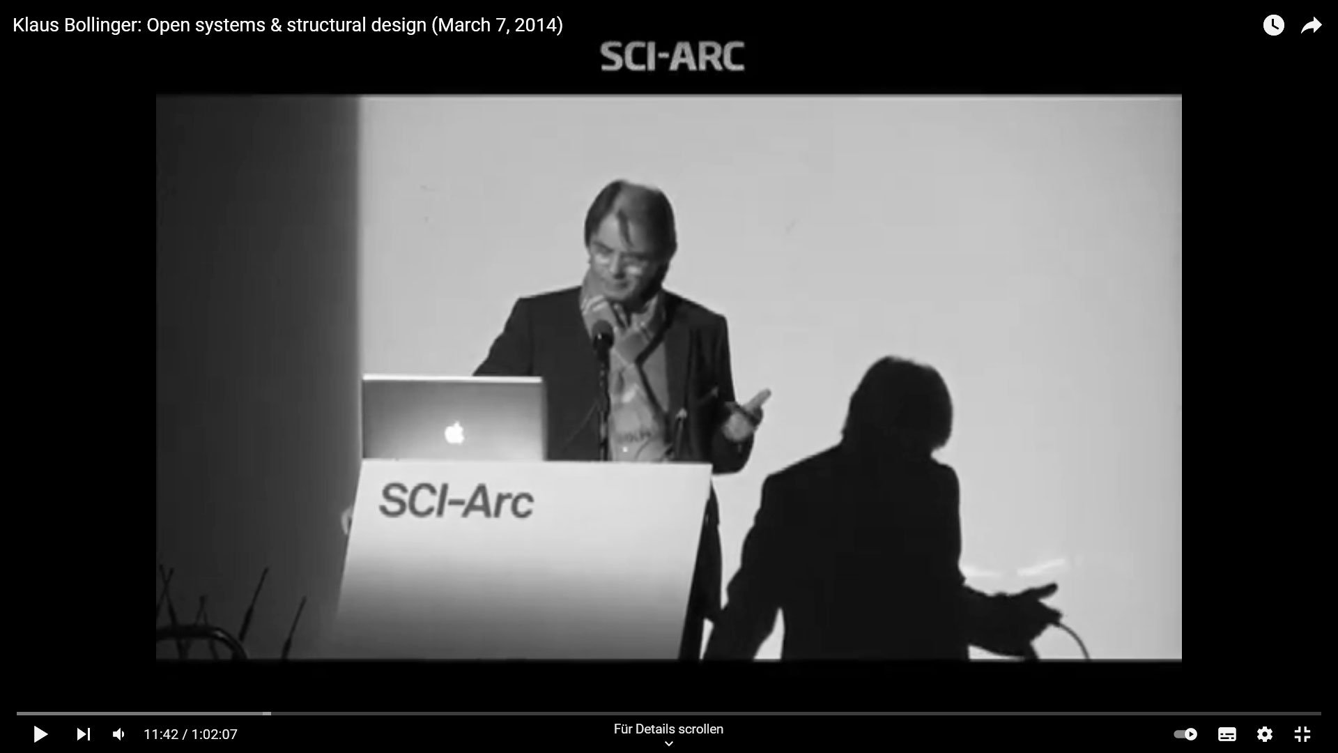 SCI-ARC: Open systems & structural design, lecture by Klaus Bollinger