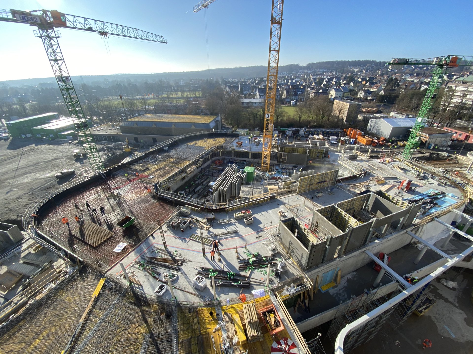 Overview of construction site, Allianz Park Stuttgart