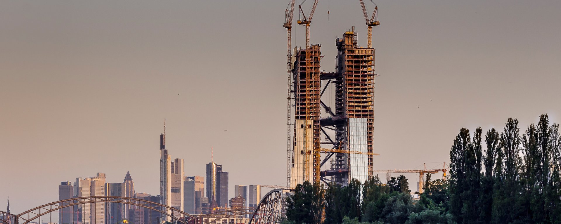 European Central Bank – ECB construction site in the summer of 2012